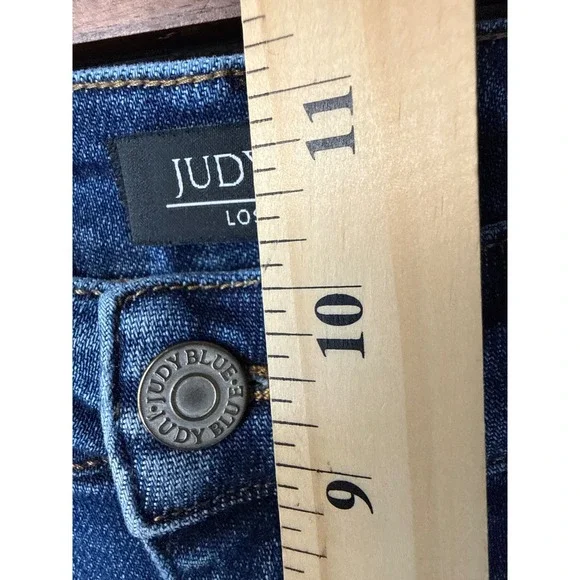 Judy Blue Inseam Panel Two Tone Flare Wide Leg Jeans High Rise Size 9/29 JB88524 - Picture 11 of 15